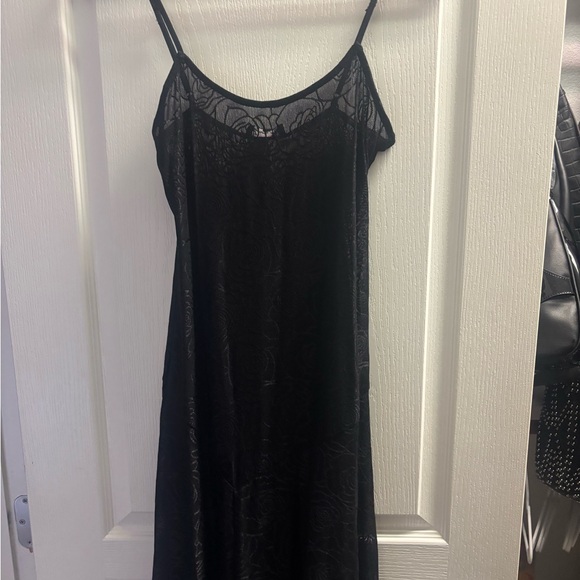 Tropic Corpse Shop Baby Rose Sheer Black Maxi Dress - Picture 4 of 9